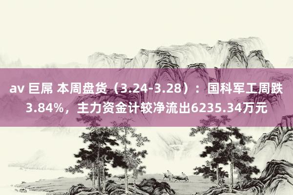 av 巨屌 本周盘货（3.24-3.28）：国科军工周跌3.84%，主力资金计较净流出6235.34万元
