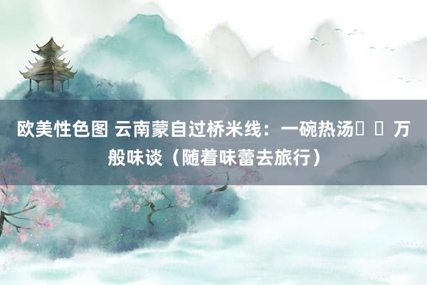 欧美性色图 云南蒙自过桥米线：一碗热汤  万般味谈（随着味蕾去旅行）