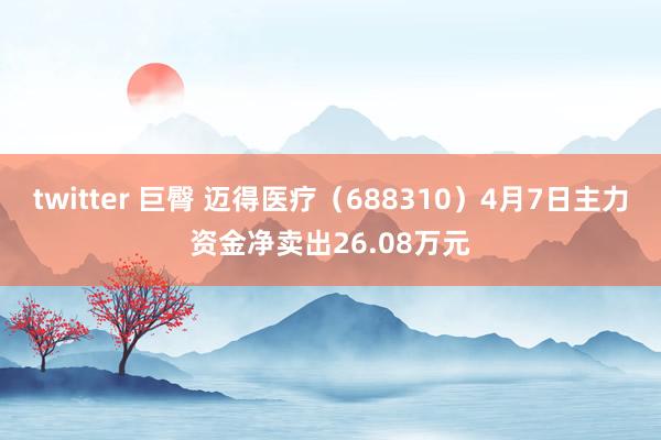 twitter 巨臀 迈得医疗（688310）4月7日主力资金净卖出26.08万元